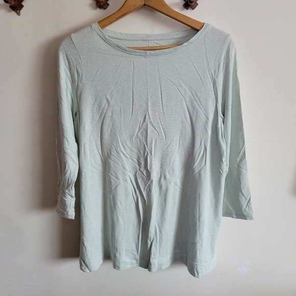 J. Jill Tops - J.Jill Pure Jill 3/4 Long Sleeve Shirt Light Green Blue Small S
